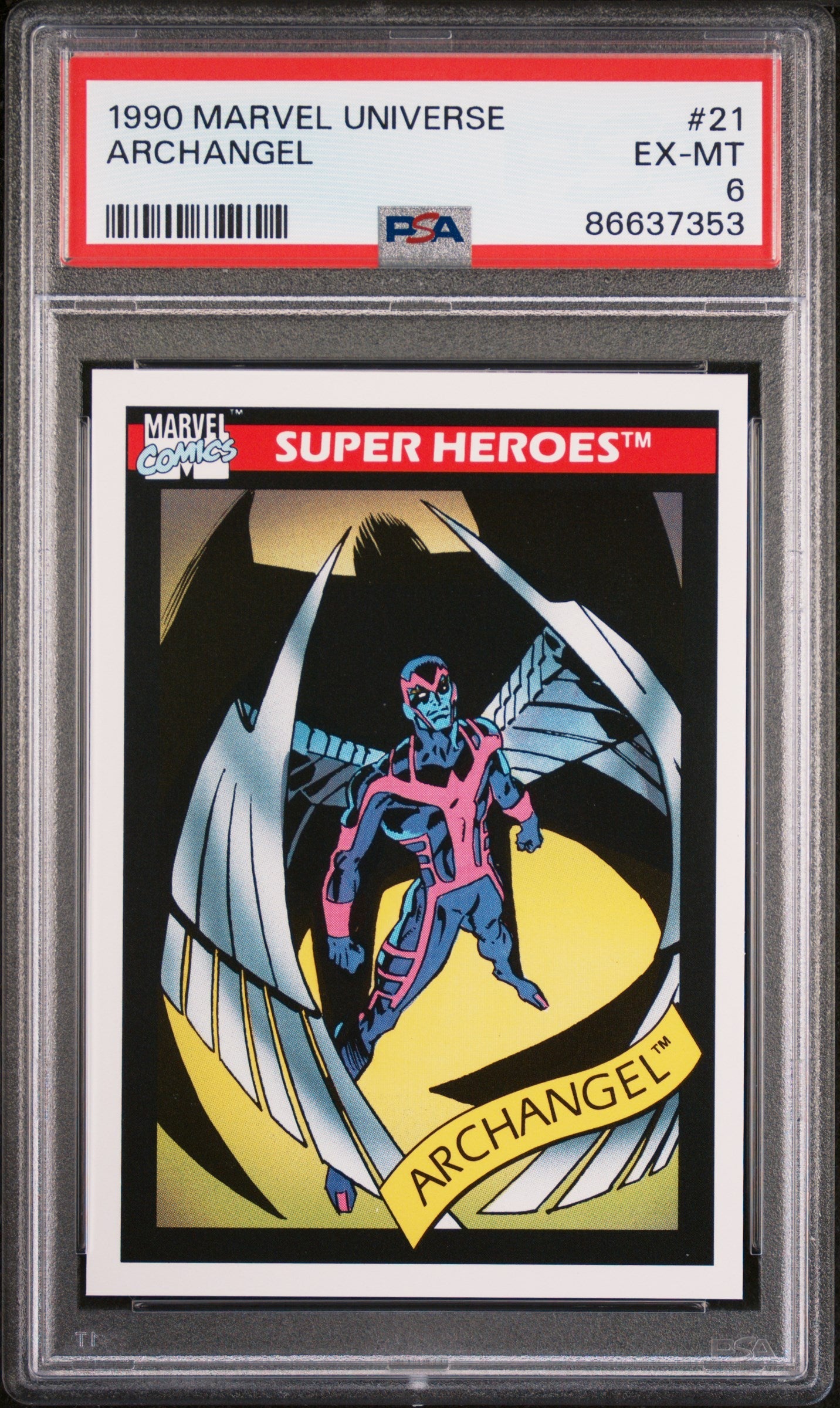 1990 MARVEL UNIVERSE ARCHANGEL  #21 - PSA 6