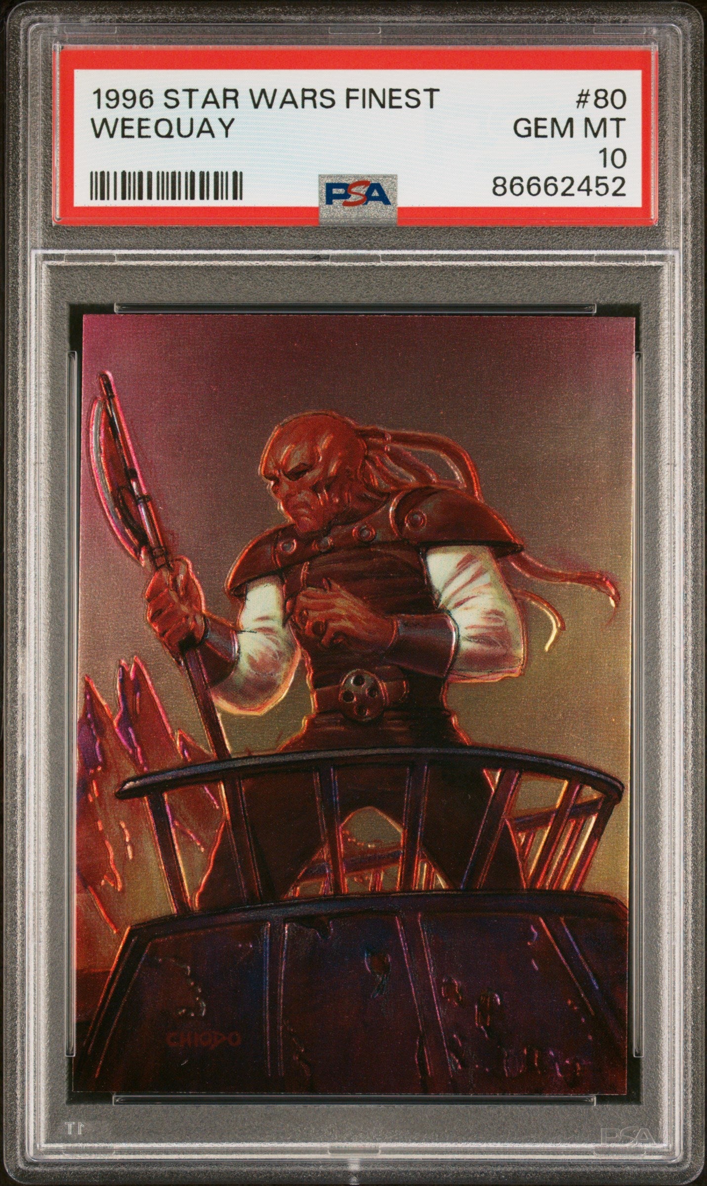 1996 STAR WARS FINEST WEEQUAY  #80 - PSA 10