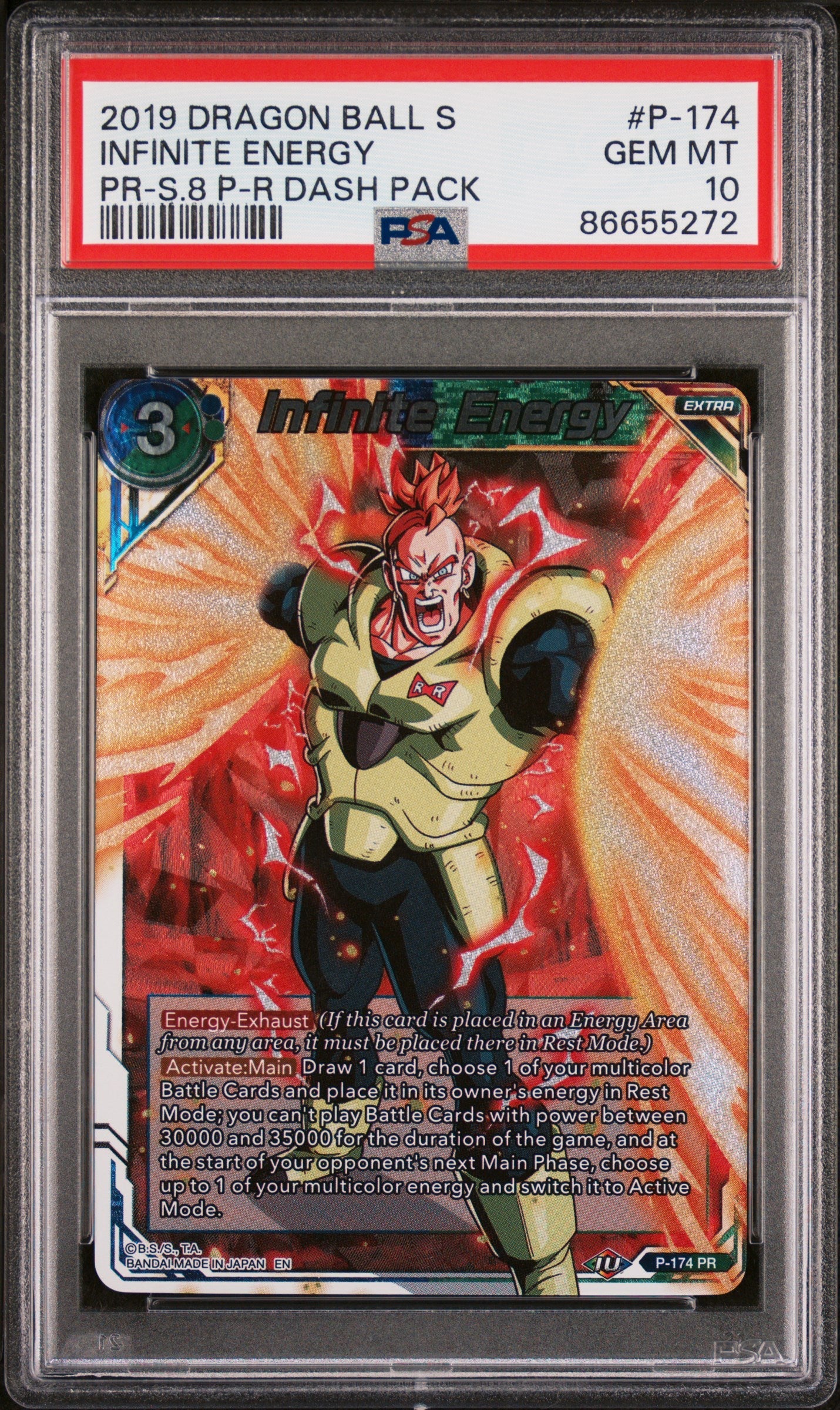2019 DRAGON BALL SUPER INFINITE ENERGY #P-174 - PSA 10