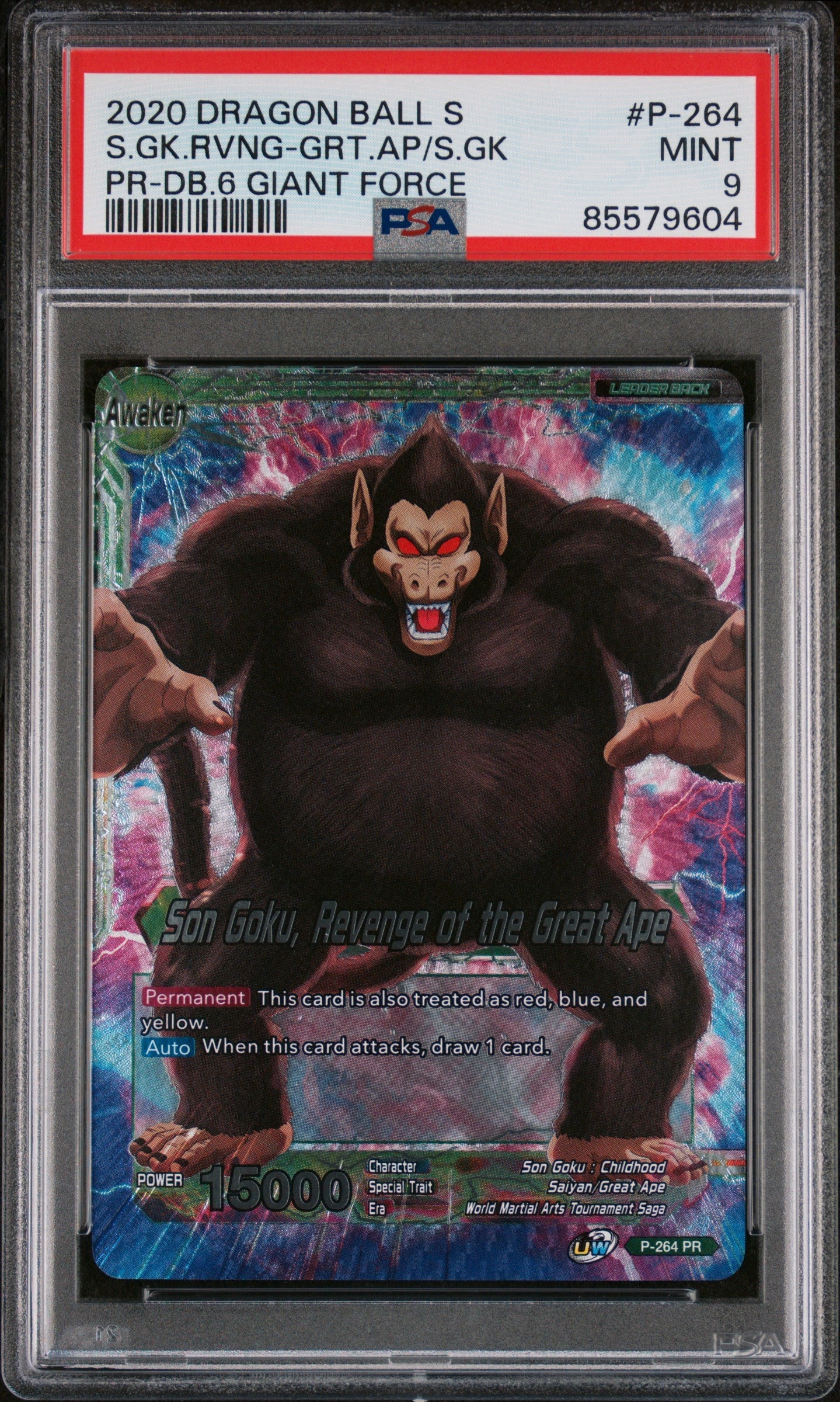 2020 DRAGON BALL SUPER S.GK.RVNG-GRT.AP/S.GK #P-264 - PSA 9