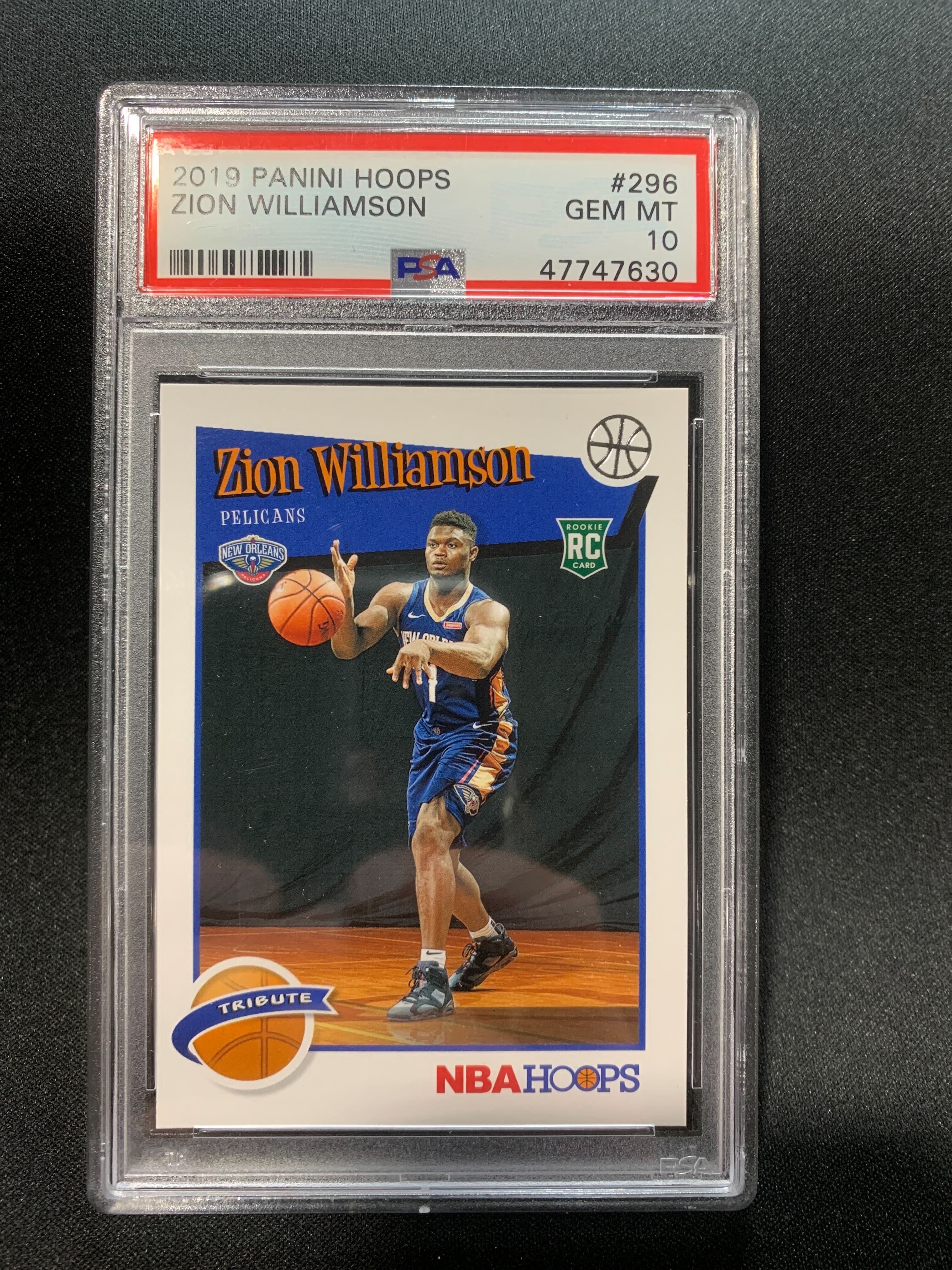 2019 PANINI HOOPS ZION WILLIAMSON #296 - PSA 10