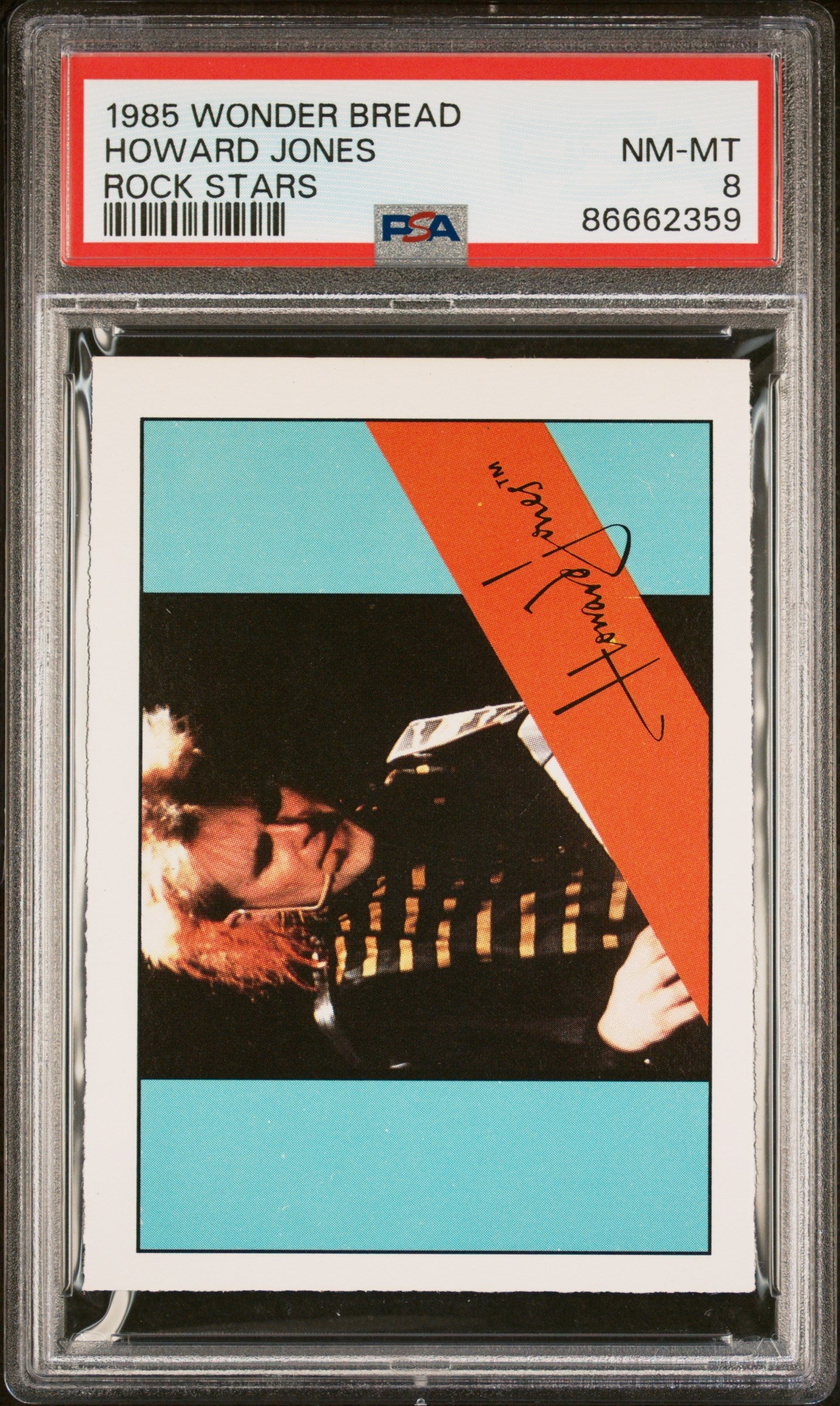1985 WONDER BREAD ROCK STARS HOWARD JONES ROCK STARS # - PSA 8
