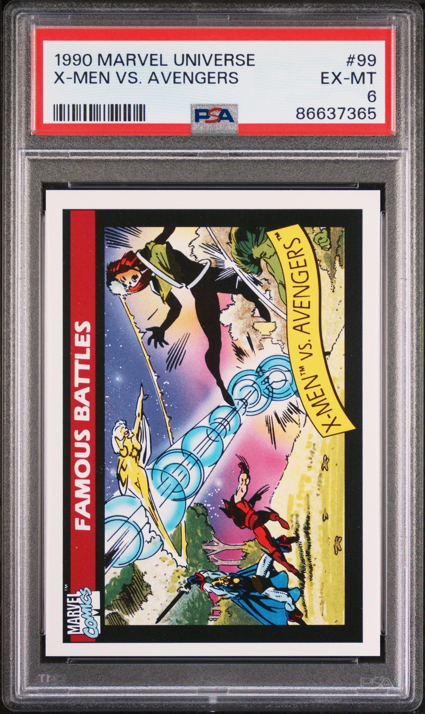 1990 MARVEL UNIVERSE X-MEN VS. AVENGERS  #99 - PSA 6