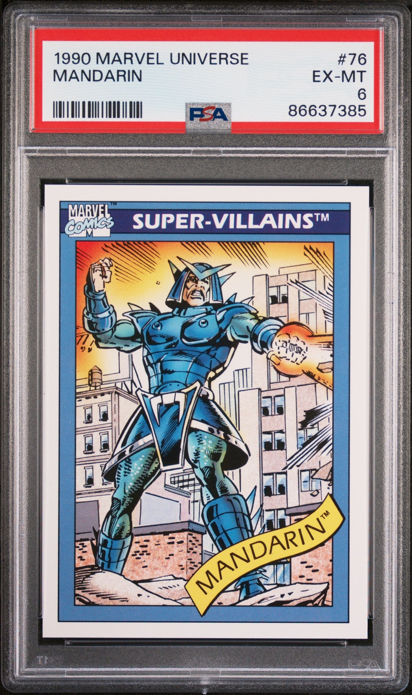 1990 MARVEL UNIVERSE MANDARIN  #76 - PSA 6