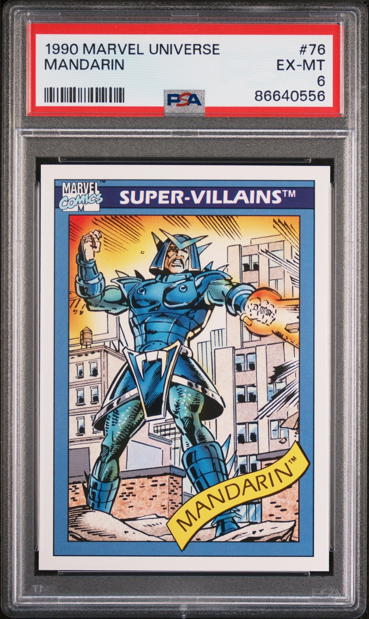 1990 MARVEL UNIVERSE MANDARIN  #76 - PSA 6