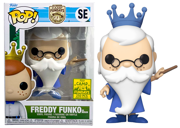 Freddy Funko as Merlin SE - 2023 Camp Fundays Exclusive/250 Made **Error Sticker**
