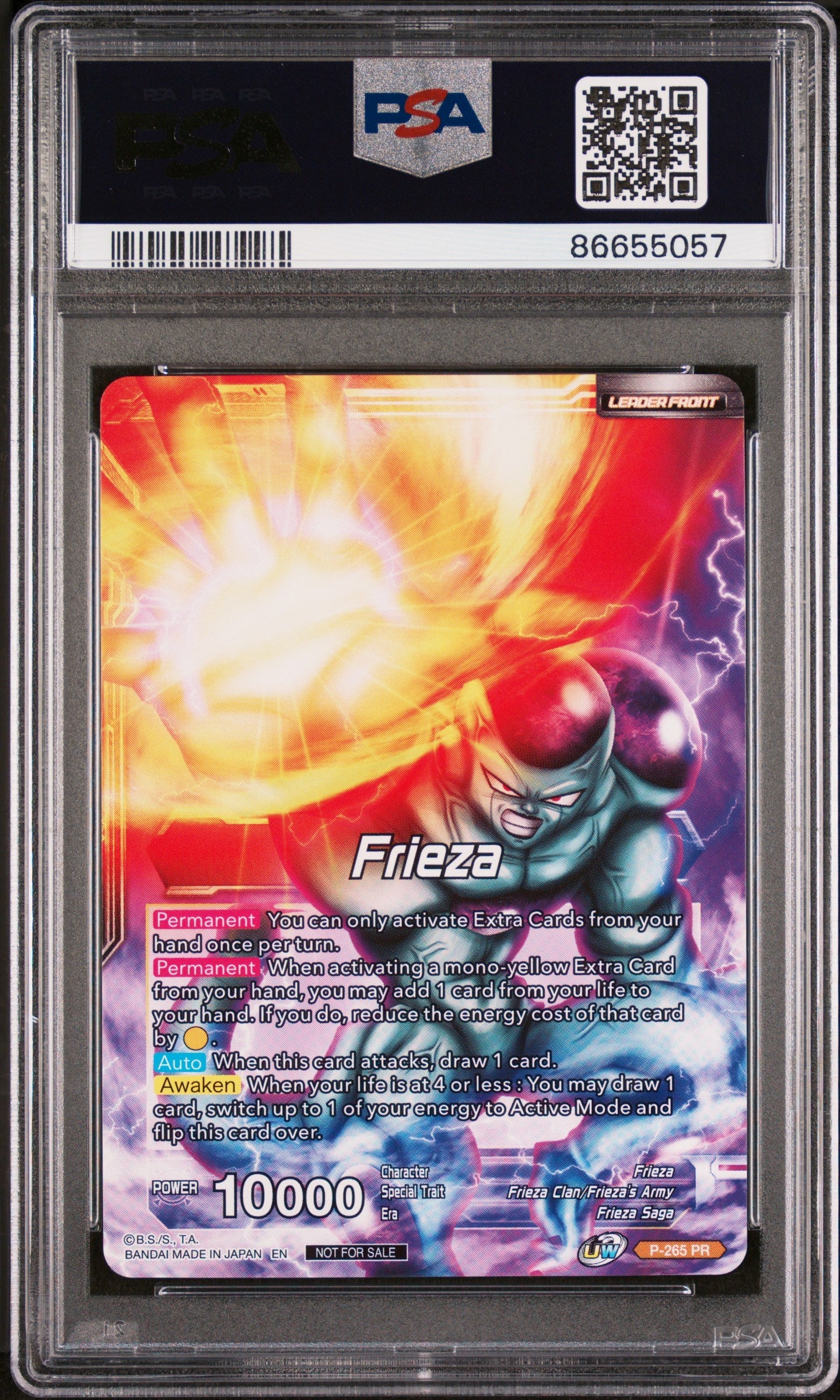 2021 DRAGON BALL SUPER UNISON WARRIOR  MCH FRIEZA, RSC MNRCH #P-265 - PSA 10