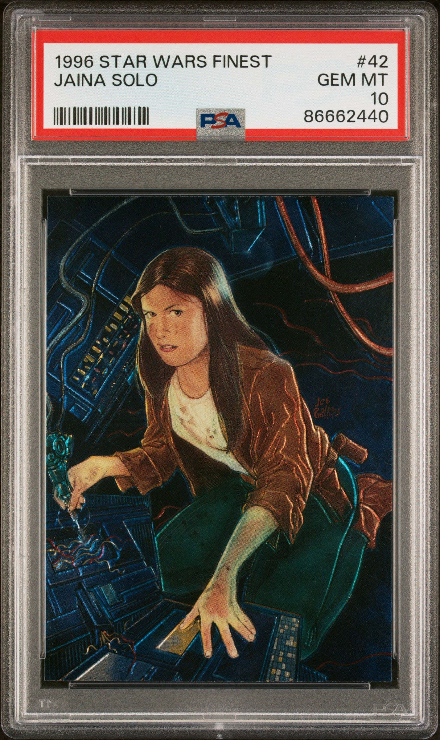 1996 STAR WARS FINEST JAINA SOLO  #42 - PSA 10